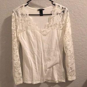 White lace top